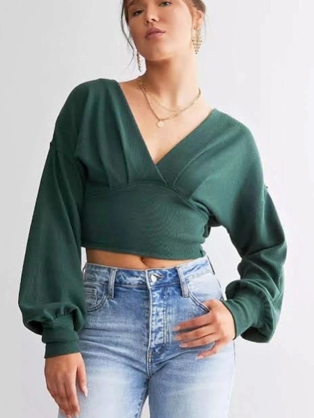 Free People All Nighter Thermal Cropped Top